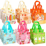 1 x Brand New Pack of 12 Easter egg hunt bags with handles, Easter bags for filling, reusable Easter gift bags, Easter bags, multifunctional Easter bags, gift bags, presents, party accessories - RRP €16.85