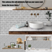 1 x RAW Customer Returns Kitchen Tile Stickers, Pack of 24 Mosaic Tile Stickers 15 x 30 cm Bathroom Self-Adhesive Tile Decoration Stickers Brick for Kitchen Dining Room Bathroom Tile Film Decoration - RRP €27.0