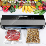 1 x RAW Customer Returns Raycial 5-in-1 vacuum sealer 85 kpa for wet and dry food vacuum sealer, including roll holder, with cutter, bag and vacuum hose - RRP €68.84