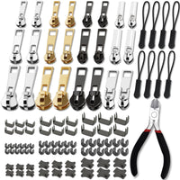 2 x RAW Customer Returns Haraqi 105pcs Zipper Repair Kit, Zipper Repair Kit, Zipper, Zipper Repair Kit, Zipper 3 Sizes 3 5 8  - RRP €22.18