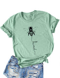 1 x RAW Customer Returns Dresswel Women s Bee Short Sleeve Round Neck T-Shirt Olive XL - RRP €24.0