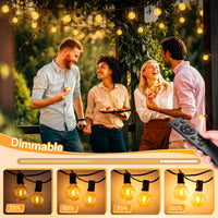 1 x RAW Customer Returns 30M solar fairy lights outdoor power 50 2 LED light bulbs outdoor fairy lights outside weatherproof dimmable warm white outdoor fairy lights retro lights bulbs party terrace beer garden pavilion balcony garden - RRP €50.41