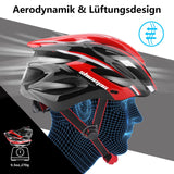 1 x RAW Customer Returns Shinmax bicycle helmet men s bicycle helmet women s bicycle helmet with visor removable bicycle helmet with light MTB bicycle helmet adult unisex mountain bike helmet cycling helmet road bike helmet 57-62cm - RRP €39.99