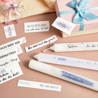 8 x Brand New Tenare 4 Sheets Christening Candle Tattoos 29 x 19 cm Communion Candle Stickers with Sayings Sch n Dass Du Da Bist Water Slide Film for Confirmation Baptism Decoration - RRP €163.2