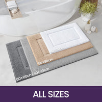 1 x RAW Customer Returns DEXI bathroom rug 60 x 110 cm, non-slip washable bath rug, soft bath mat, microfiber absorbent bath rug, bath mats for bathtub, shower room and bathroom - gray - RRP €38.24