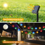 3 x RAW Customer Returns Damtong Solar Fairy Lights Outdoor Colorful, 100 LED 12M, Solar Fairy Lights Outdoor Weatherproof, Solar Fairy Lights Outdoor Colorful 8 Modes Crystal Balls, for Garden Terrace Balcony - RRP €50.97