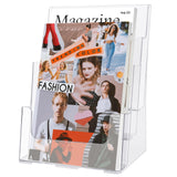 1 x RAW Customer Returns Kurtzy A4 Wall Brochure Holder Made of Clear Plastic - Three Tier Portrait Wall or Desk Brochure Holder - For Brochures, Postcards, Flyers, Menus Brochures - RRP €28.64