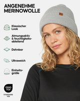 1 x RAW Customer Returns DANISH ENDURANCE Merino Wool Beanie Light Grey  - RRP €37.95