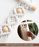 1 x RAW Customer Returns Afuly wall shelf wooden boho decoration shelf wall hanging shelf macrame wall decoration hand-woven tassel floating shelf balcony plant shelf bedroom decoration - RRP €30.24