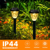 1 x RAW Customer Returns GIGALUMI 12 Pack Solar Lights for Outdoor, Bright Solar Garden Lights with Large Pattern, Waterproof Auto On Off Solar Lights for Outdoor Garden Walkway Driveway Lawn Path Warm White  - RRP €22.99