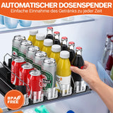 1 x RAW Customer Returns FUNYKICH Automatic Refrigerator Organizer Cans, Can Organizer Can Holder Can Dispenser Refrigerator Storage ABS for Drinks Beer Soda 330ml 440ml 500ml 600ml Storage Space 25 Cans  - RRP €37.3