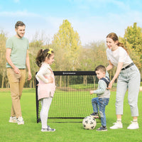 1 x RAW Customer Returns SONGMICS Football Goals for Kids, Set of 2, Pop-Up, Quick Assembly, Garden, Park, Beach, Frame Made of Fiberglass Rods, Oxford Fabric and Polyester Net, Black SZQ122B02 - RRP €28.89