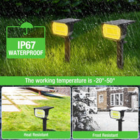 1 x RAW Customer Returns LOTMOS Solar Spotlights for Outdoors 5 Pack 72LED , 3 Modes IP67 Waterproof Solar Garden Lights, 3000K Can Be Wall Mounted Garden Solar Lights for Patios, Fences, Paths, Driveways, Porches - RRP €42.16