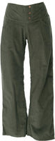 1 x RAW Customer Returns GURU SHOP corduroy trousers with slightly flared legs, olive green, cotton, size L 40  - RRP €44.9