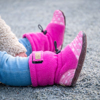 1 x RAW Customer Returns Jan Jul Cozy Stay-put Baby Girls Booties, Fleece Winter Shoes Winter Flowers, 3-12 Months  - RRP €27.28