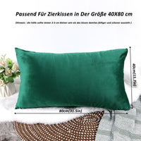 31 x Brand New CALIYO cushion cover 40 x 80, plain velvet cushion cover, cushion covers for decorative pillows, sofa cushions, couch cushions, many colours 40 x 80 cm, bottle green . - RRP €495.69