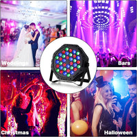 1 x RAW Customer Returns EBXYA 4PCS 36 Par LED Disco Lights RGB DMX LED Projectors Spotlights Strobe Stage Par Light RGB Colorful Lights, 36w Psychedelic Spotlights Musical - RRP €89.24