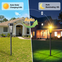 1 x RAW Customer Returns Quntis solar lamps for outdoor garden, 4 pieces solar garden lights garden path lighting with warm white IP65 waterproof auto on off solar lights for outdoor lawn, patio, yard, walkway, garden decoration - RRP €32.0