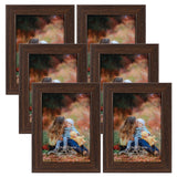 3 x Brand New RLAVBL 6 pieces wide picture frames 13x18cm in dark brown, rustic 13x18 picture frames with glass pane for wall mounting or table top - RRP €49.71