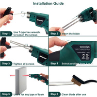 1 x RAW Customer Returns WINONS Styrofoam cutter hot wire cutter WFC-0002 PRO with WIS Innovative Passive Cooling System , versatile foam cutter for foam shaping, multi-purpose Styrofoam cutting device set of 5  - RRP €82.62