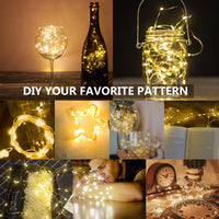 1 x RAW Customer Returns Jsdoin LED mini fairy lights with battery, 6x20 micro fairy lights outdoor battery, 2M DIY small fairy lights waterproof for party wedding Christmas lighting decoration - RRP €7.01