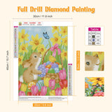 14 x Brand New RICUVED Rabbit Diamond Painting Pictures, 5D Easter Diamond Painting Pictures Adults Hummingbird Diamond Painting Pictures Set Full Drill Flowers Diamond Painting Cross Embroidery Painting Set 30x40cm - RRP €124.18