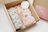 2 x Brand New CONYCHEN Smudge Kit, Californian White Sage Incense Sticks, Palo Santo Natural Incense Sticks, Rose Quartz Rough Stone, Positive Energy FOR Meditation, Spiritual Growth and Healing - RRP €40.8