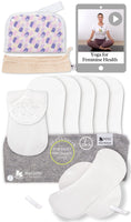 1 x RAW Customer Returns Reusable Non-Slip Panty Liner 7-Pack M Organic Cotton Fabric Panty Liners Sanitary Washable Pads without PUL Pantyhose Cloth daily use and White Flow to be calm daily - RRP €37.5