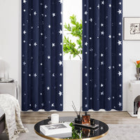 1 x RAW Customer Returns Deconovo Curtains Living Room Modern, Noise Protection Curtains, Opaque Curtain with Eyelets, 175 x 140 cm Height x Width , Dark Blue, Set of 2 - RRP €36.29