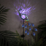 1 x RAW Customer Returns TERESA S COLLECTIONS Garden decoration for outdoors metal peacock solar LED garden figure garden light garden lighting for terrace and balcony, gifts for women - RRP €25.99