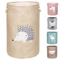 1 x RAW Customer Returns AXHOP large storage basket for children with lid, toy basket, storage basket for children, clothes, room decoration. Cute animal laundry basket for children s room. - RRP €24.37