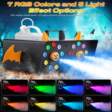 1 x RAW Customer Returns Fog Machine, ZonQoonz 1500W Dual Nozzle Smoke Machines with 18 RGB LEDs Stage Effect Equipment with Remote Control for Theater Stage Party DJ Show Bar Wedding Christmas Halloween - RRP €79.86