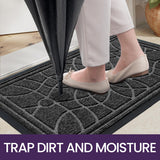 1 x RAW Customer Returns DEXI outdoor doormat non-slip 44 75 cm, dirt trapper mat outdoor washable, weatherproof doormat outside inside, for front door, balcony or patio door, grey - RRP €30.24