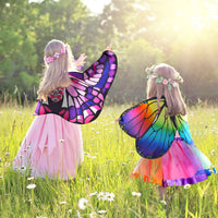 1 x RAW Customer Returns Tacobear Pack of 5 Butterfly Costume Children Girls Butterfly Wings with Mask Tutu Skirt Tulle Skirt Headband Tattoos Cape Wings Halloween Carnival Cosplay Colourful  - RRP €19.74