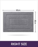 1 x RAW Customer Returns DEXI bath mat, non-slip, soft bathroom rug, water-absorbent, bath mat, machine washable, bath mat for shower, bathtub and toilet - grey, 40 x 60 cm - RRP €19.99