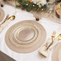 1 x RAW Customer Returns MATANA 40 transparent plastic plates with gold rim for weddings, birthdays, christenings, Christmas and parties, 2 sizes 20 x 26cm, 20 x 19cm - elegant, reusable and stable 2 sizes  - RRP €34.26