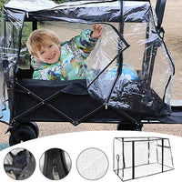 1 x RAW Customer Returns Rain cover for handcarts for children, transparent handcart rain cover, universal rain cover for handcarts, foldable, compatible with Fuxtec, KESSER, and DMS handcarts - RRP €27.22