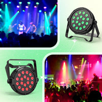 1 x RAW Customer Returns Pieces LED Par Spotlights APP Control 18 3W RGB Spotlight Stage Light with Aotu Sound Mode DJ Light Mixing Colors Disco Light for Party Band Shows Wedding Halloween Christmas - RRP €76.0