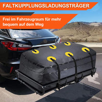 1 x RAW Customer Returns Car rear box luggage carrier bag, 580 liters 20.5 cubic feet foldable roof box with 6 durable straps, waterproof transport bag for all cars, 152x61x61CM - RRP €68.48