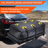 1 x RAW Customer Returns Car rear box luggage carrier bag, 580 liters 20.5 cubic feet foldable roof box with 6 durable straps, waterproof transport bag for all cars, 152x61x61CM - RRP €68.48