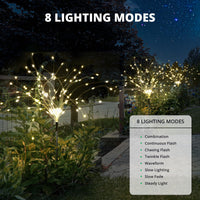 1 x RAW Customer Returns iFalarila 4 Pack Solar Lights Outdoor - 8 Modes Firefly Lights Solar Outdoor 1200mAH Solar Panels, Garden Decorations for Yard, Path, Garden, Patio - Warm White - RRP €27.99