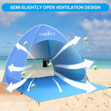 1 x RAW Customer Returns Beach Tent, Automatic, Portable, Beach Tent, UV Protection, UV Protection UPF 50 , Beach Tent, Pop Up, for Adults and Babies - RRP €32.46