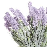 1 x Brand New huaao 6 Pieces Fake Lavender Artificial Flowers, Bouquet Lavender Shrub Artificial Plastic Plants, Decoration for Outdoor Courtyard Garden Party Balcony Wedding Wedding Bedroom, Cream - RRP €22.8