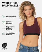 1 x RAW Customer Returns DANISH ENDURANCE Women s Cotton Bralette Bra, Soft Organic Cotton, Pack of 1 and 3, Bras without Underwire, Comfortable, Pleasant Hold Multi-Colour 1x Dark Grey, 1x Black, 1x Wine Red , Small  - RRP €31.43