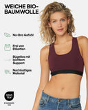 1 x RAW Customer Returns DANISH ENDURANCE Organic Cotton Bra, Soft Women s Underwear, x1 Black, x1 Grey, x1 Maroon , L - RRP €30.29