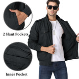 1 x RAW Customer Returns KEFITEVD Transition jacket men s jacket cotton flight jacket US bomber jacket with shoulder caps military cargo jacket men stand-up collar work jacket black 2XL - RRP €64.51