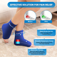 1 x RAW Customer Returns Ice Bag Wrap for Ankle and Foot Injuries, Reusable Gel Ice Bag for Hot and Cold Therapies Blue 1PCS, L  - RRP €29.99