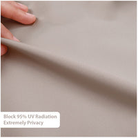 1 x RAW Customer Returns Sekey balcony privacy screen balcony cover balcony cladding opaque wind and UV protection, 100 privacy, with eyelets, nylon cable ties and cord, 90 x 500cm taupe - RRP €28.22