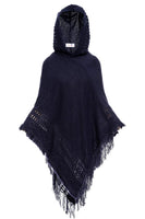 1 x RAW Customer Returns HEIZZI Women s Hooded Cape Poncho Tassel Scarf Wrap Retro Style - RRP €28.19