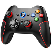 1 x RAW Customer Returns EasySMX Wireless PC Controller Game Controller PC Wireless Bluetooth Gamepad with Hall Trigger Dual Vibration Turbo Function, Compatible with PC PS3 Switch Android TV TV Box Mobile Phone Tablet Laptop Red - RRP €30.24